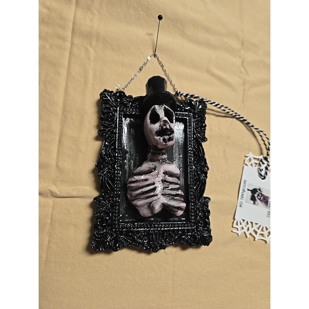 OOAK HM Creepy Oddity Dark Art Sculpt Evil Formalware Skeleton Creature Ornament